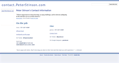 Desktop Screenshot of contact.peterstinson.com